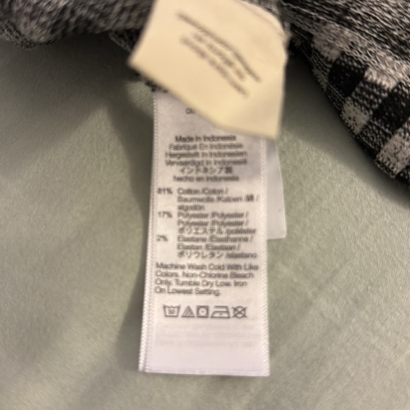 NWT Madewell Gingham Puff-Sleeve Button-Front Crop Top - Picture 11 of 11